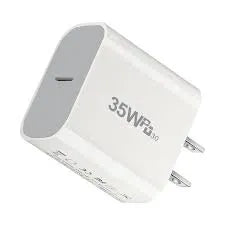 35W PD Fast Charger Adapter - Dual Port USB-C + USB-A QC 3.0