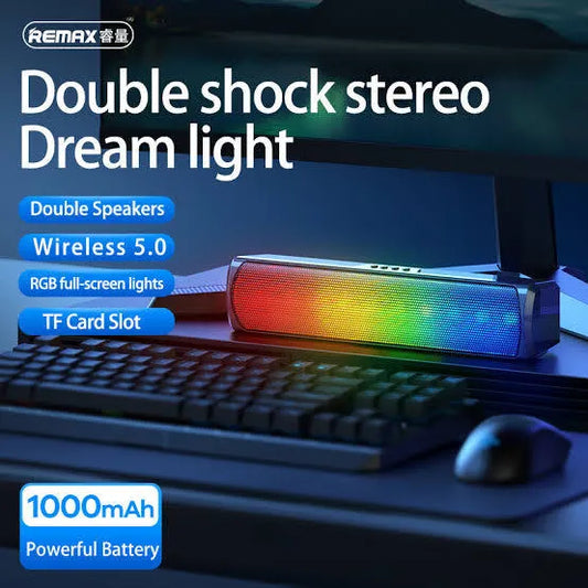 RGB Bluetooth Soundbar - Dream Light Wireless Speaker with Double Shock Stereo