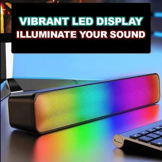 RGB Bluetooth Soundbar - Dream Light Wireless Speaker with Double Shock Stereo