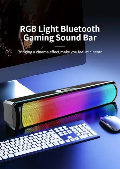 RGB Bluetooth Soundbar - Dream Light Wireless Speaker with Double Shock Stereo