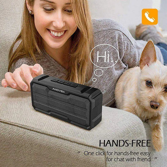 Rugged Waterproof Bluetooth Speaker - Portable Outdoor Splashproof