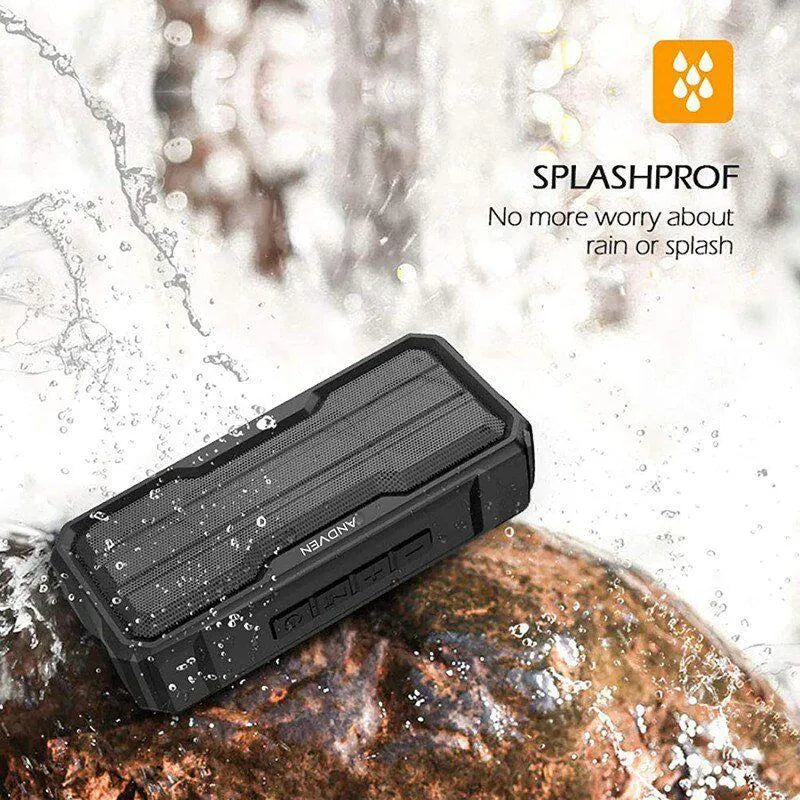 Rugged Waterproof Bluetooth Speaker - Portable Outdoor Splashproof