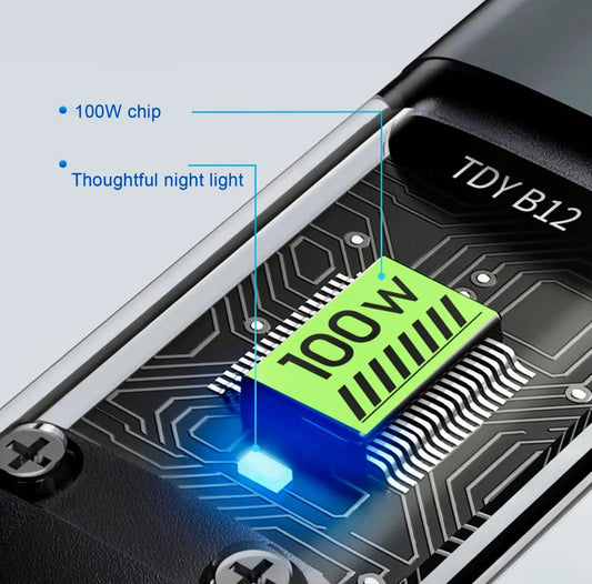 3-in-1 Fast Charging Cable 100W - Type-C, Lightning, Micro USB Nylon Braided